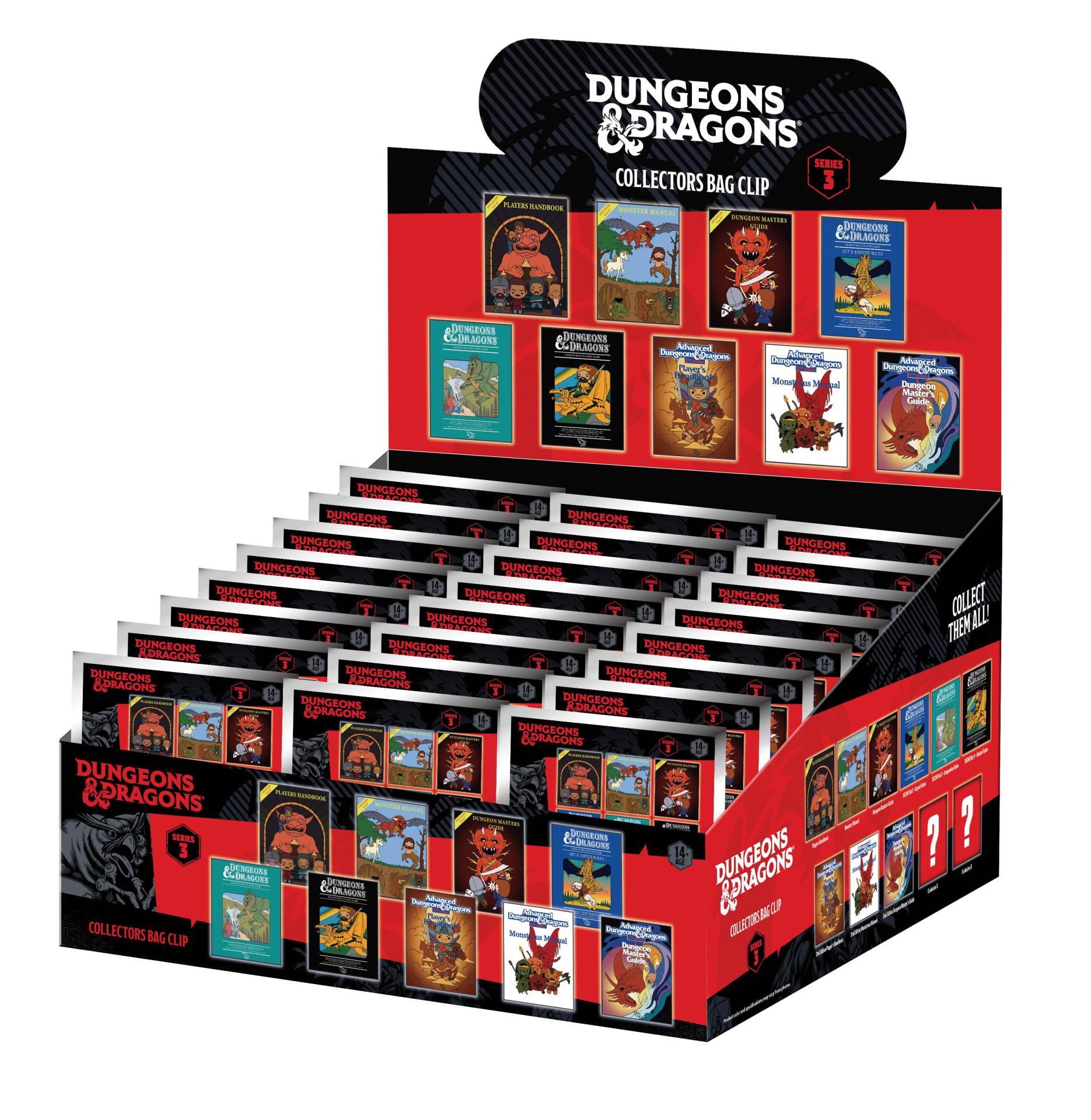 D&D CLASSIC S.3 BAG CLIP BLIND BOX DISPLAY (24)