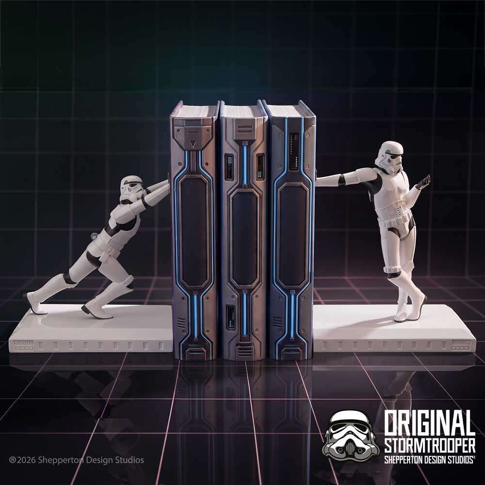 STORMTROOPER WORKING HARD BOOKENDS