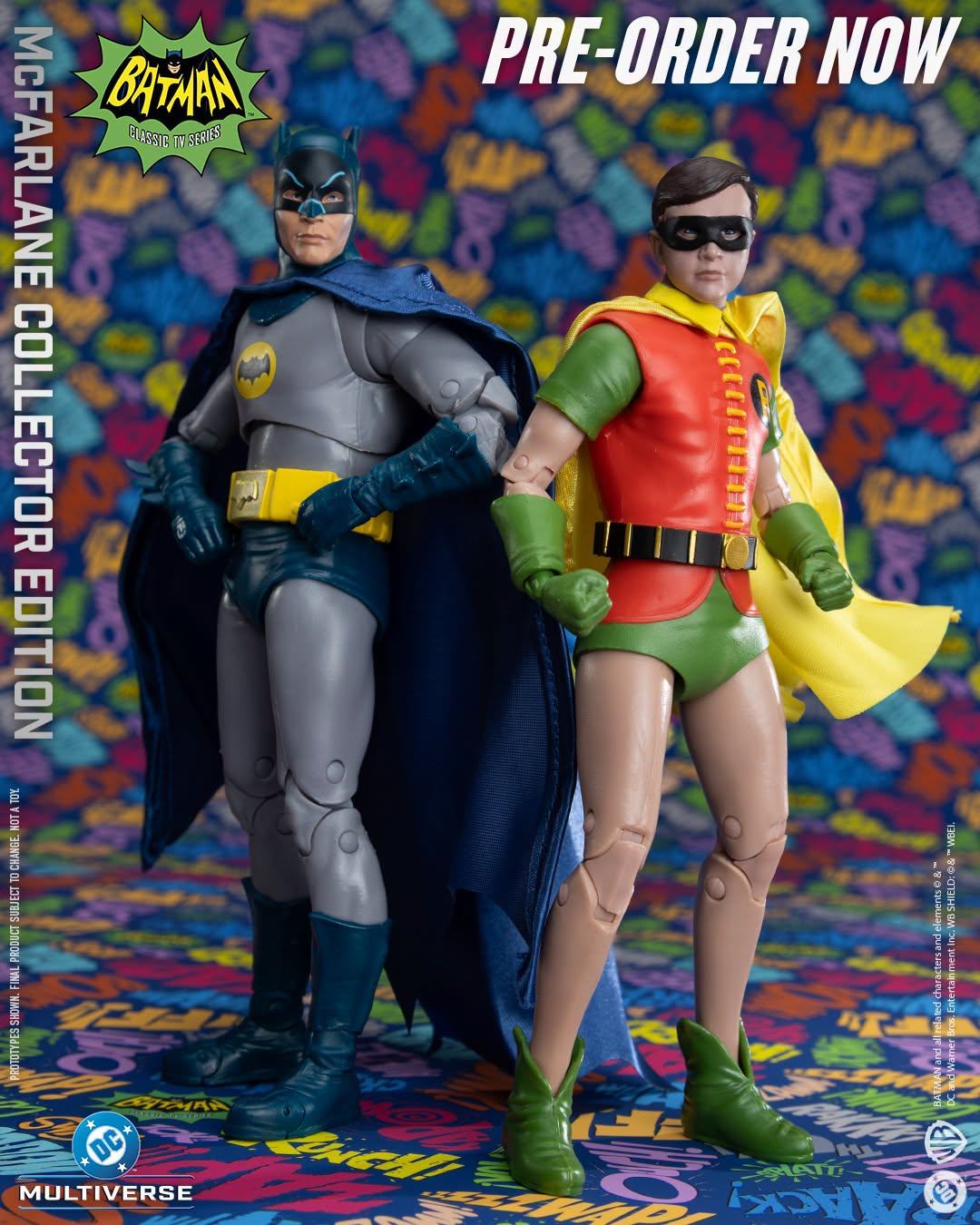 DC MCFARLANE COLLECTOR ED BATMAN 1966 BATMAN AND ROBIN 2‑PK ACTION FIGURE