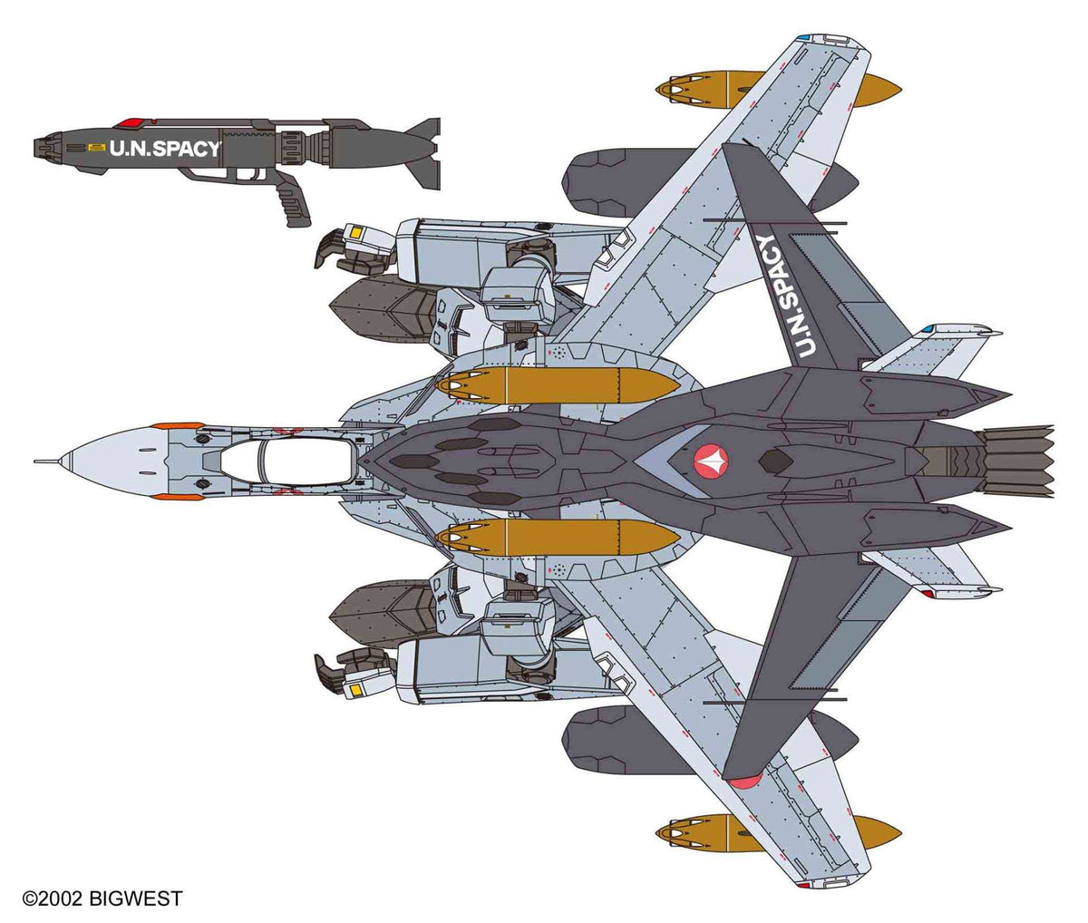 MACROSS ZERO VF-0A GERWALK WITH GHOST 1/72