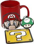 SUPER MARIO MUG COASTER & KEYCHAIN GIFT SET