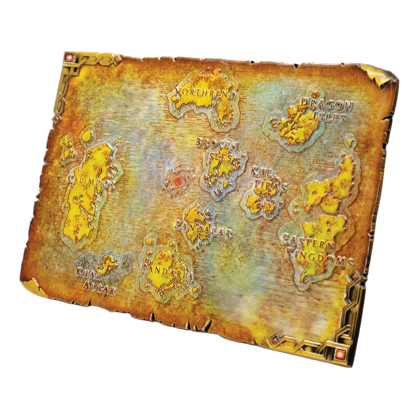 WORLD OF WARCRAFT LIMITED EDITION METAL MAP OF AZEROTH