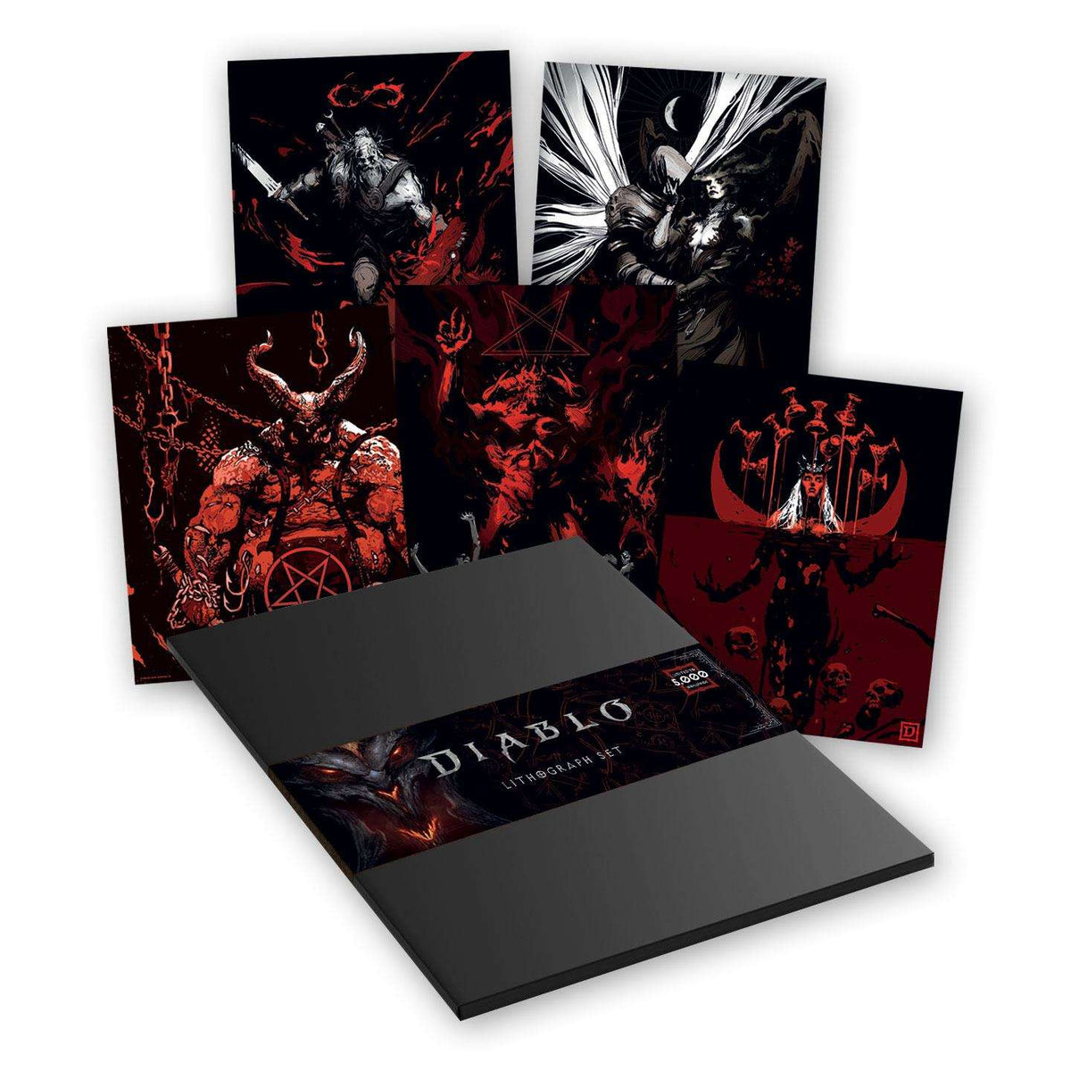 DIABLO SET OF FIVE LIMITED EDITION LITHOGRAPHS