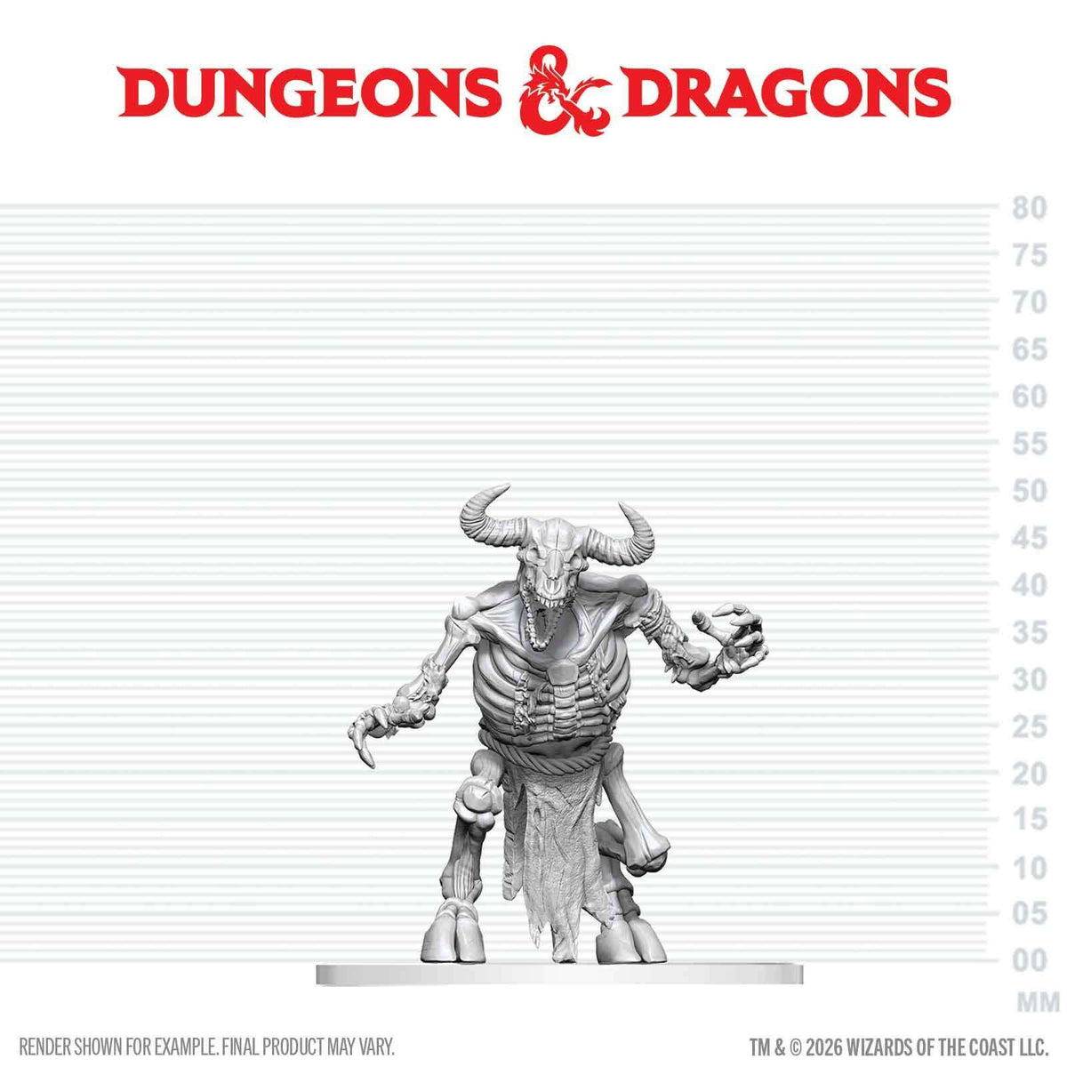 D&D NOLZUR MARVELOUS MINIATURES MINOTAUR SKELETON