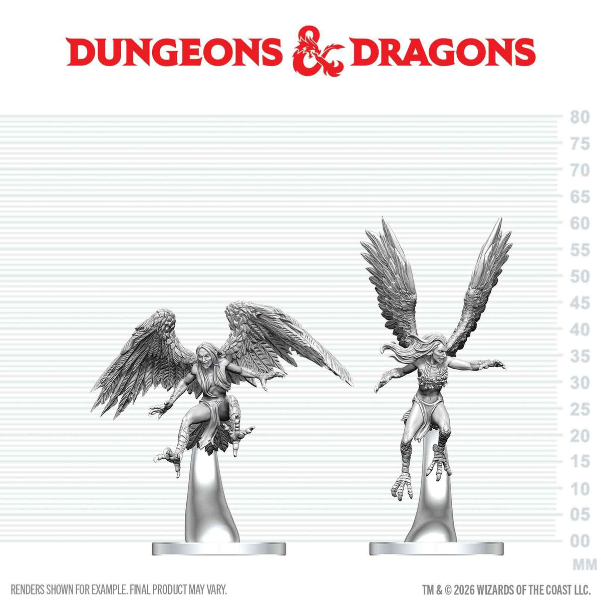 D&D NOLZUR MARVELOUS MINIATURES HARPIES