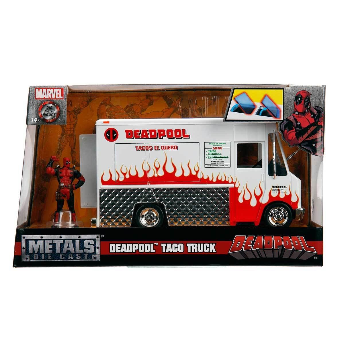 MARVEL DEADPOOL TACO FOOD TRUCK & DEADPOOL 1/24 DIE-CAST MODEL