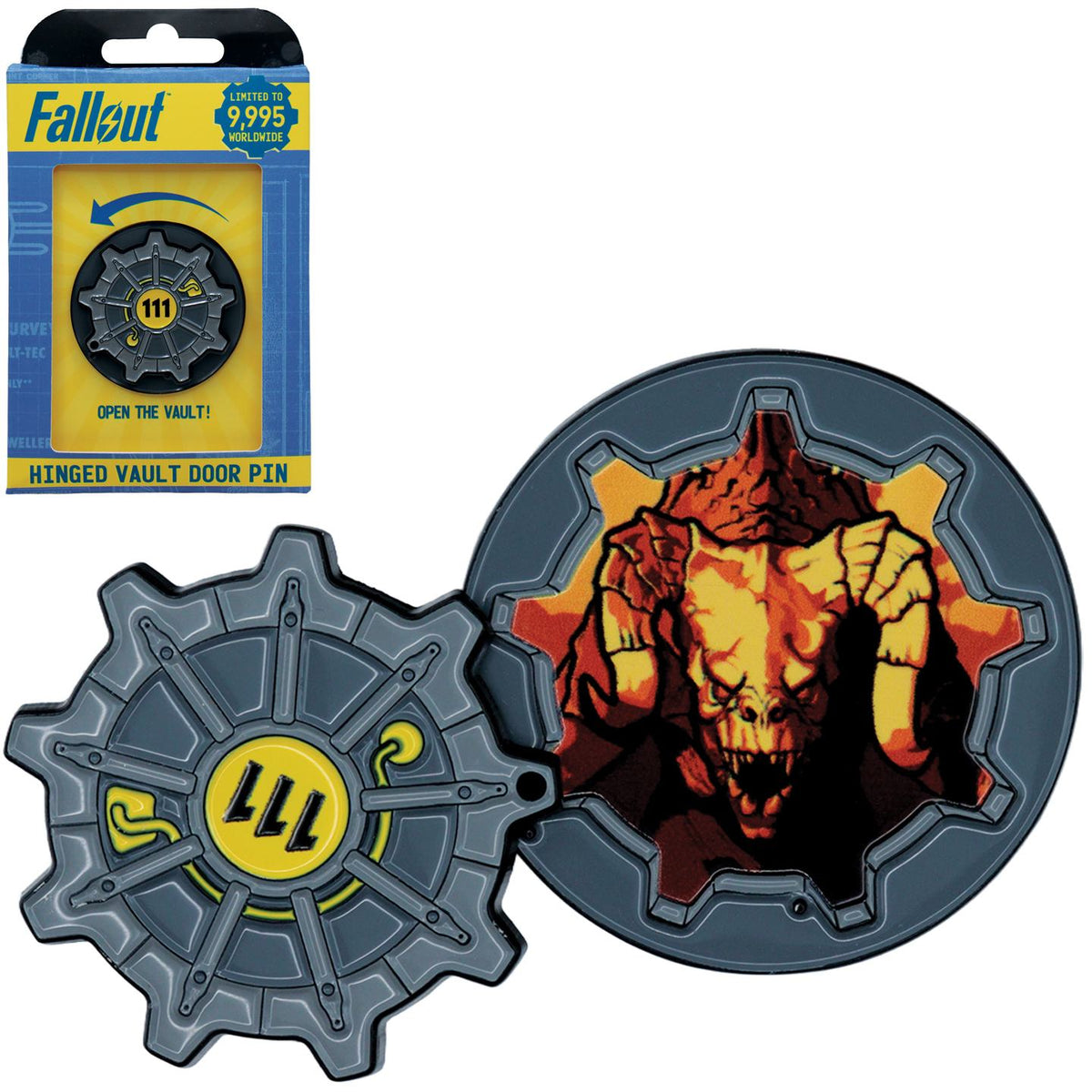FALLOUT VAULT DOOR 111 HINGED PIN BADGE