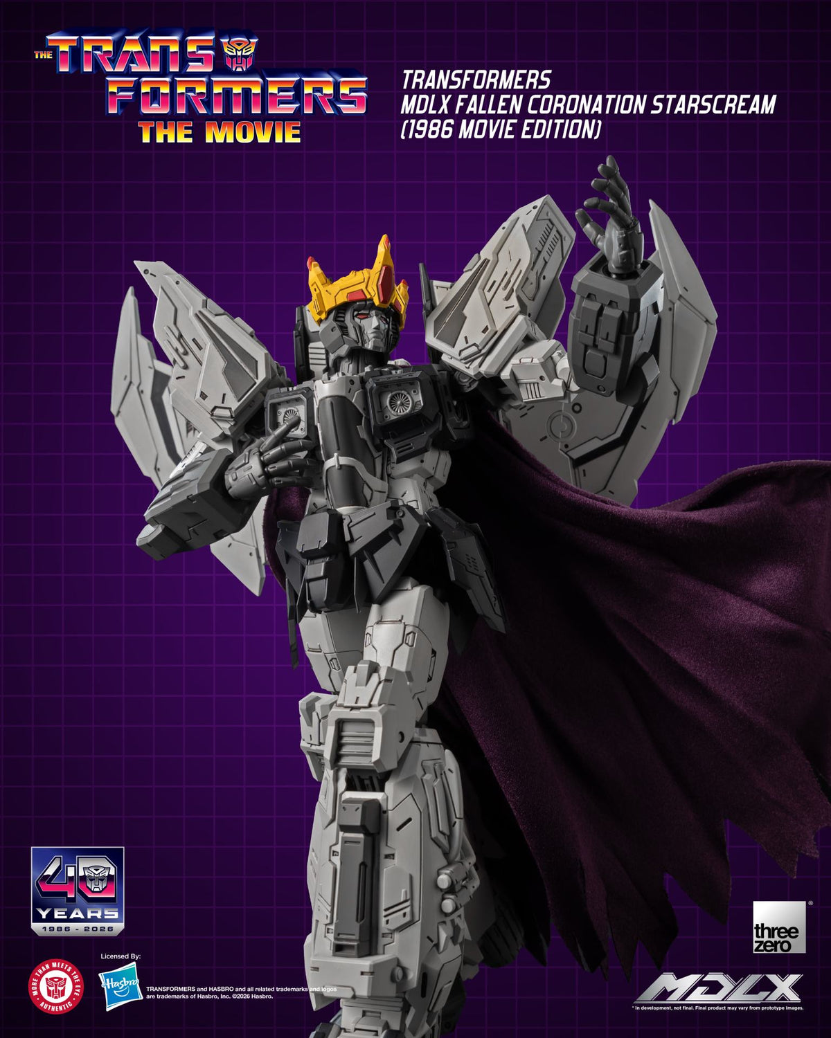 TRANSFORMERS FALLEN CORONATION STARSCREAM 1986 MOVIE MDLX ACTION FIGURE