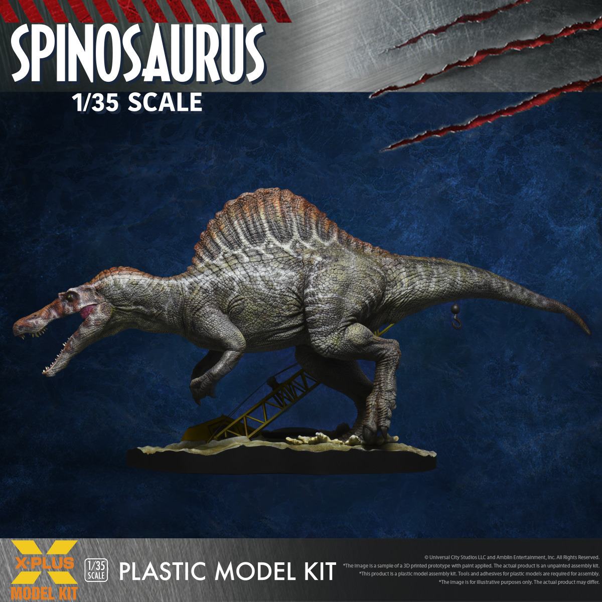 JURASSIC PARK 3 SPINOSAURUS 1/35 SCALE PLASTIC MODEL KIT