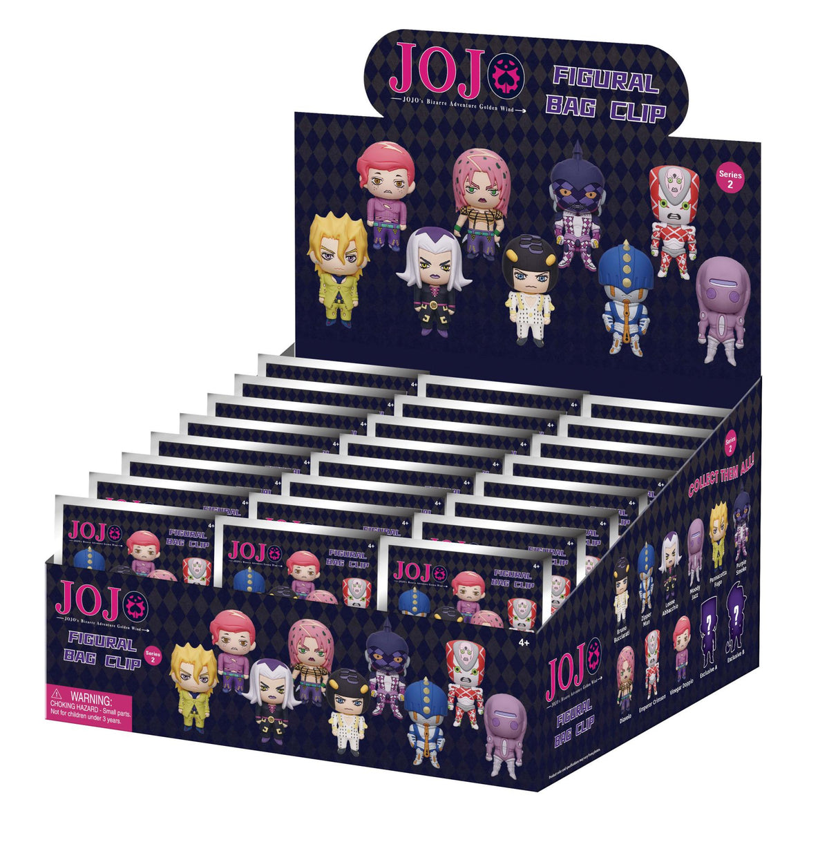 JOJO'S BIZARRE ADVENTURE S2 BAG CLIP BLIND BOX DISPLAY (24)