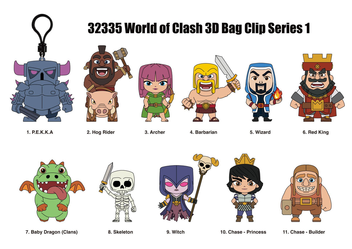 WORLD OF CLASH BAG CLIP BLIND BOX DISPLAY (24)