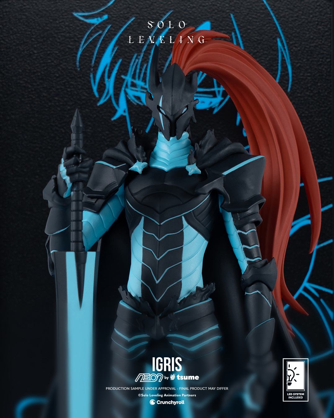SOLO LEVELING IGRIS  NEON FIGURE