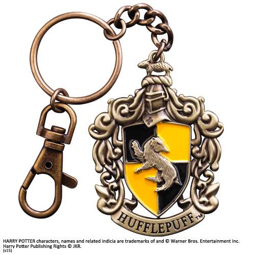 HP Hufflepuff Crest Nyckelring noble collections