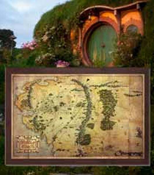 Hobbit-karta över Midgård noble collections