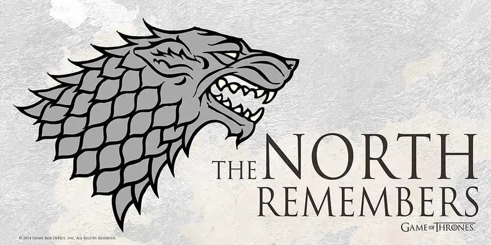 GAME OF THRONES NORTH REMEMBER ON GLASS