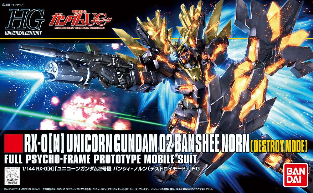 HGUC Gundam Unicorn Banshee Norn DEST 1/144 – En imponerande modell av hög kvalitet bandai model kit gunpla