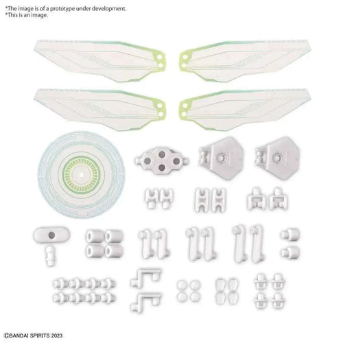 Vita plastdelar till 30mm Anpassad Mat Cyber Effekt / Multi Joint med gröna accenter