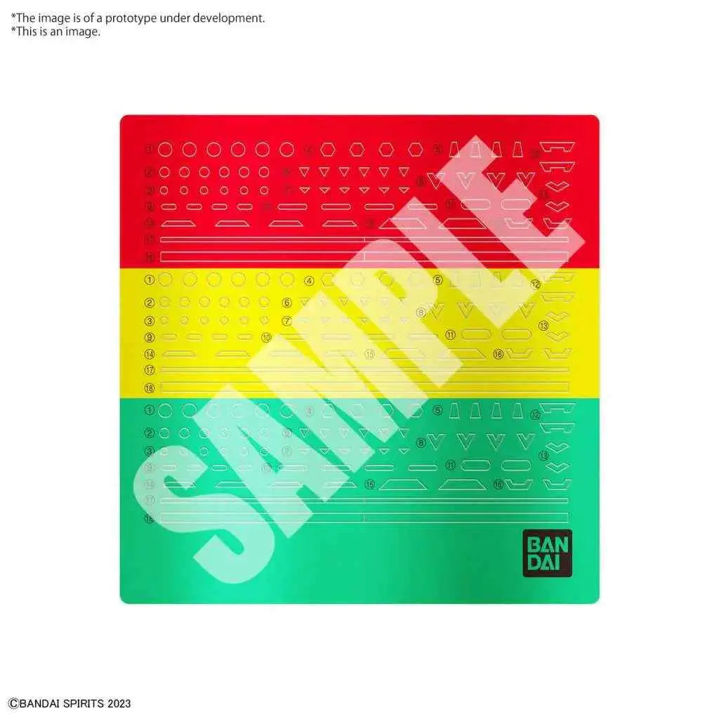 Vibrerande röd, gul och grön gradient klistermärke-ark med vit linjekonst för modellering, 30 mm anpassad 3D metallisk sigill