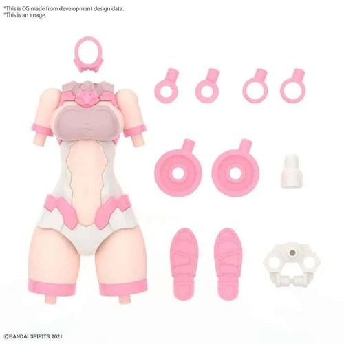 Rosa och vit plastfigur-kropp med rosa accenter, Typ G03 Färg B för montering