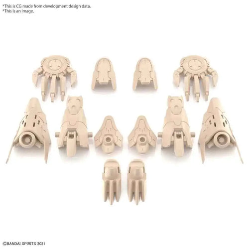 Beige plastdelar för 30MS Optionsdelar Set 5 Tung Rustning Gundam-modell