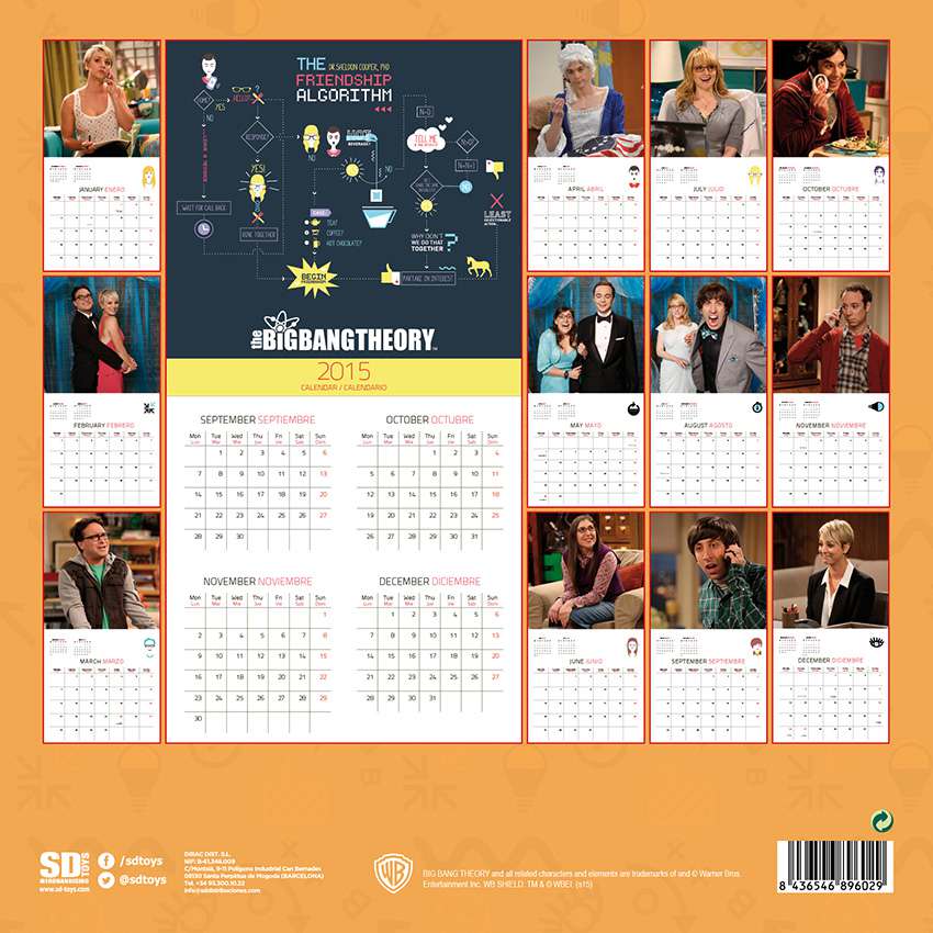 Kalender 2016 - The Big Bang Theory sd toys