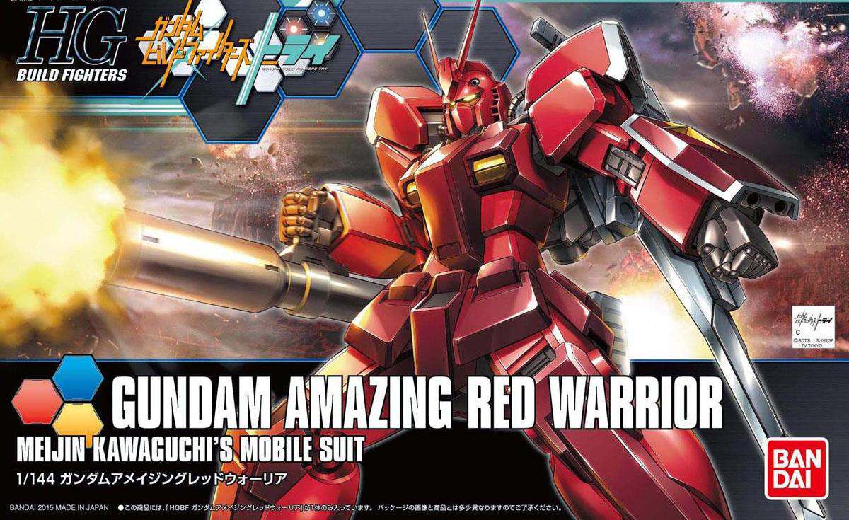 Hgbf Gundam Amazing Red Warrior 1/144 bandai model kit gunpla