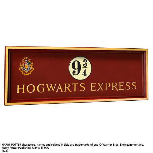 Harry Potter Hogwarts 9 3/4 Sign - King’s Cross Platform noble collections