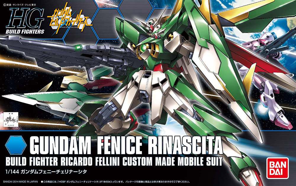 Hgbf Gundam Fenice Rinascita 1/144 – Byggsats bandai model kit gunpla
