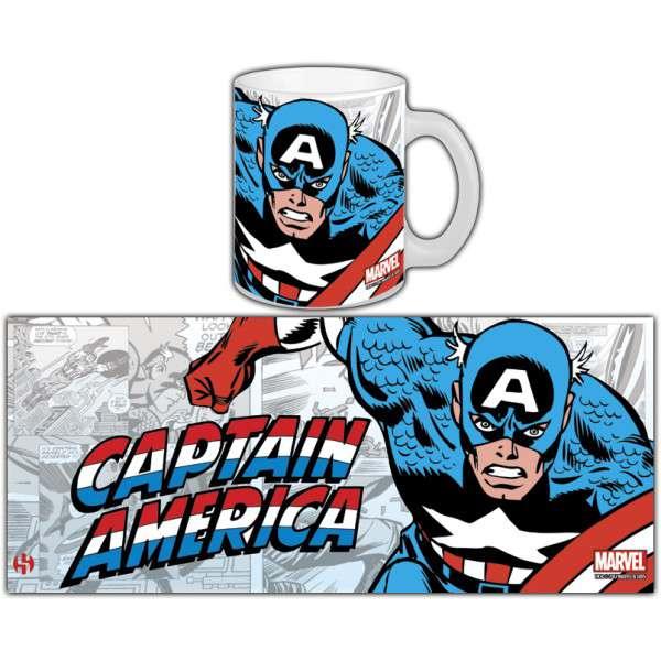 Marvel Retro Captain America Mugg - Robotto
