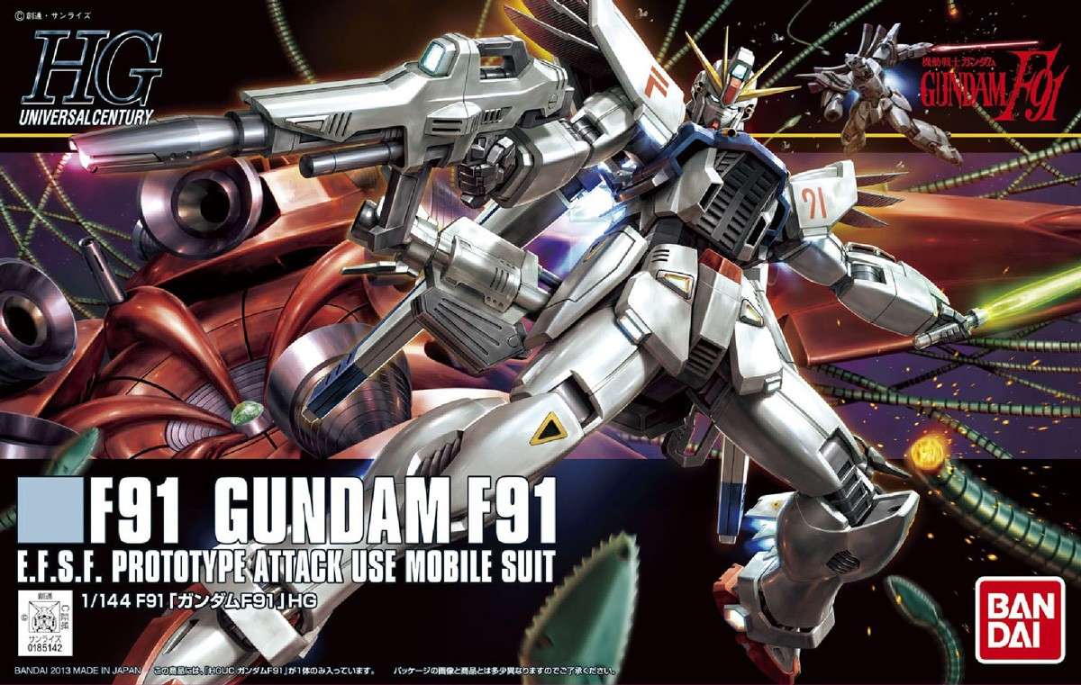 Hguc Gundam F91 1/144 - Detaljerad Modell bandai model kit gunpla