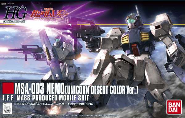 HGUC Nemo MSA-003 Unicorn Desert V 1/144 - Modellbyggsats bandai model kit gunpla