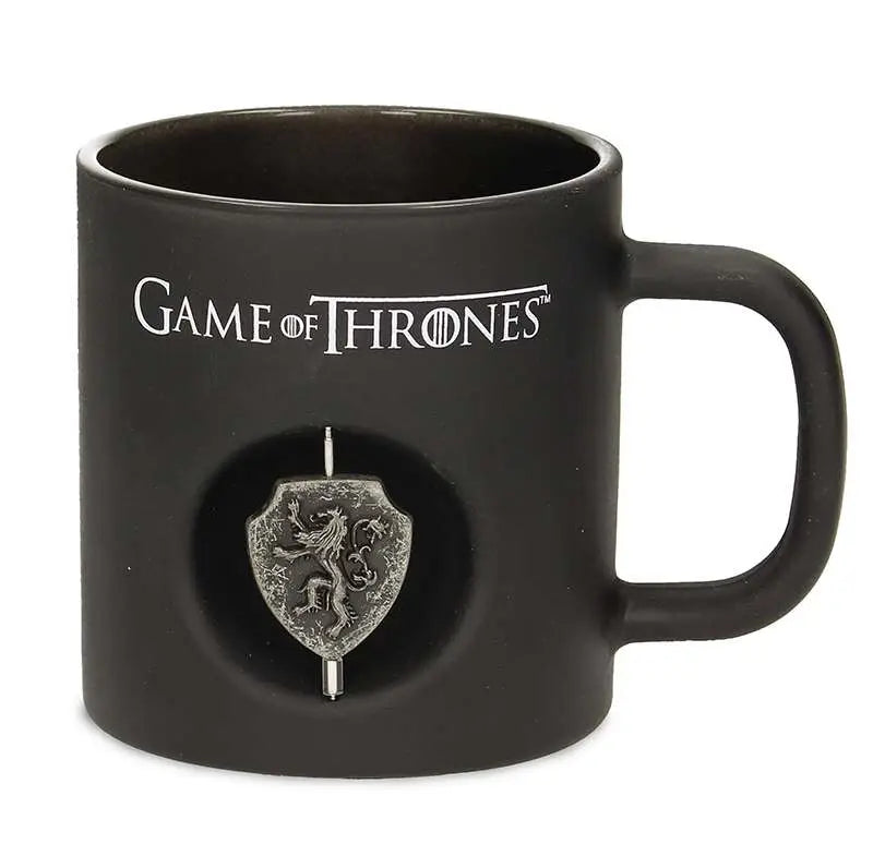 Game Of T Lannister Snurrande Logotyp Glas Svart Kristallmugg