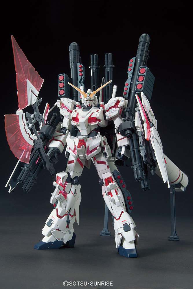 HGUC Gundam Unicorn Full Armor Dest Red 1/144 - Modellbyggsats bandai model kit gunpla