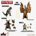 Guldiga trehövdade kung Ghidorah-actionfigur med detaljerade fjäll och vingar i 5 Points XL Godzilla Destroy Monsters S.2