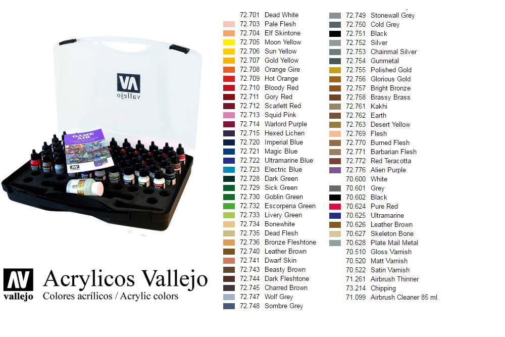 Game Air 72872 Färgset vallejo