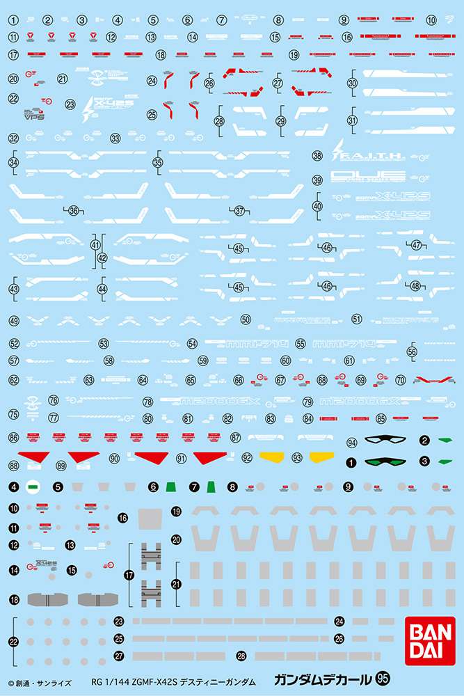 Gundam Decal RG Gundam Destiny GD95 – Förbättra din modell bandai model kit gunpla