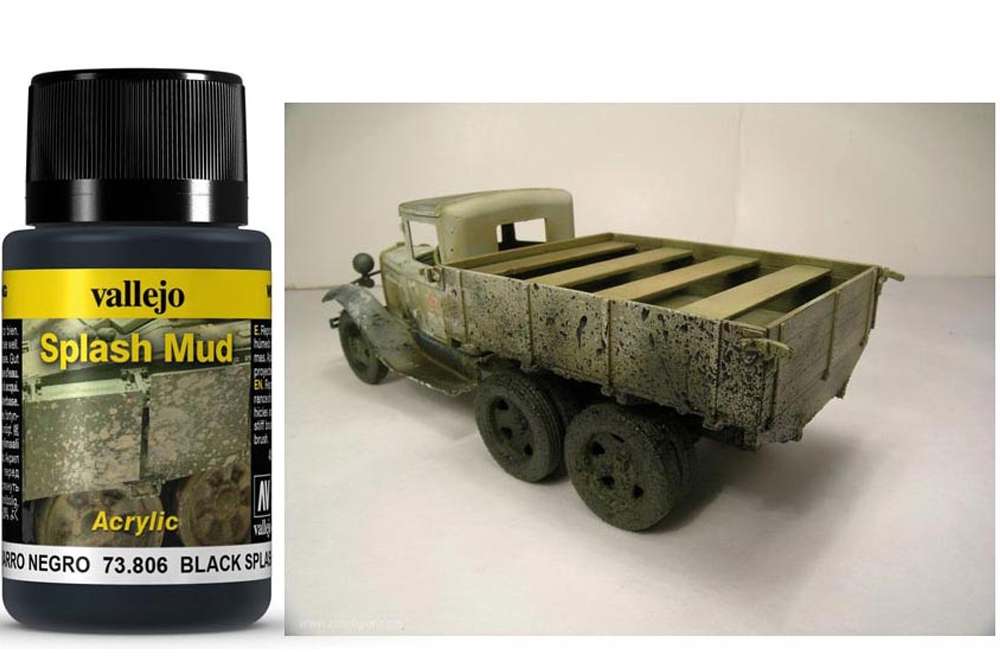 Weathering 73806 Svart Splash Mud 40ml vallejo