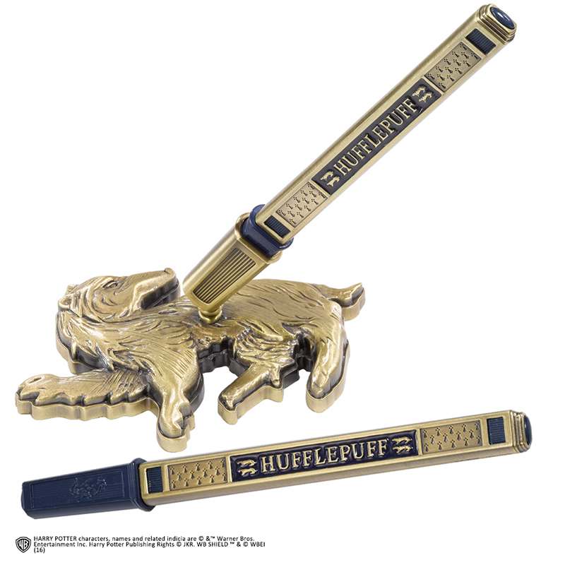 HP Hufflepuff House Pennor med Skrivbordshållare noble collections