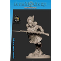 54 mm Fiona från 42nd Highlanders, resinfigur med musket på texturerad bas
