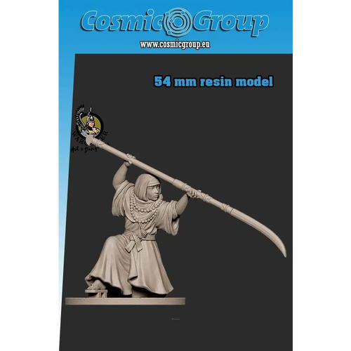 54 mm resinmodell av Misaki the Warrior-Nun med spjut