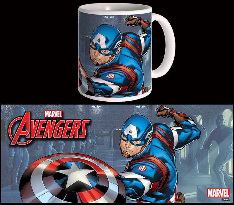 Avengers S.2 Captain America Mug - Officiell Kopp med Superhjälte semic