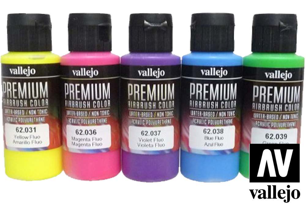 Premium fluorescerande färgsats 62102 vallejo