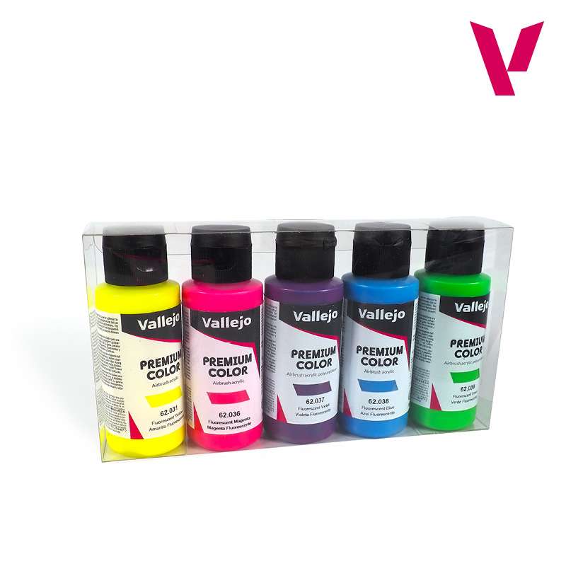 Premium fluorescerande färgsats 62102 vallejo