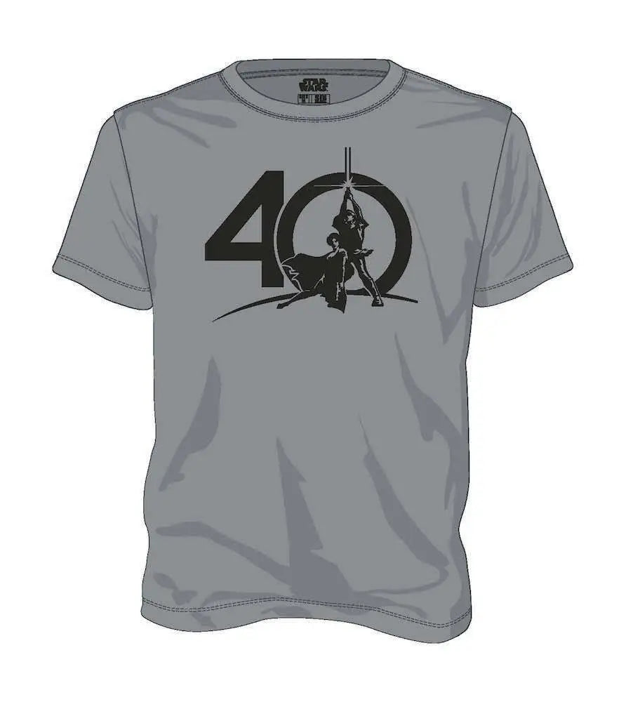 T-Shirt 40-årsjubileum Grå - XXL