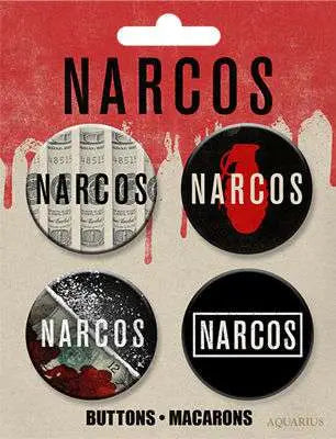 Narcos Loggor Knappset 4-pack
