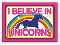 Unicorns i Believe Plat Magnet - Robotto