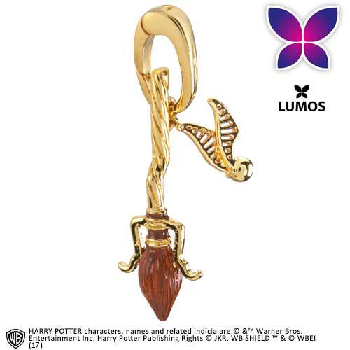 HP Lumos Firebolt Broom Charm - En Magisk Detalj för Din Samling noble collections