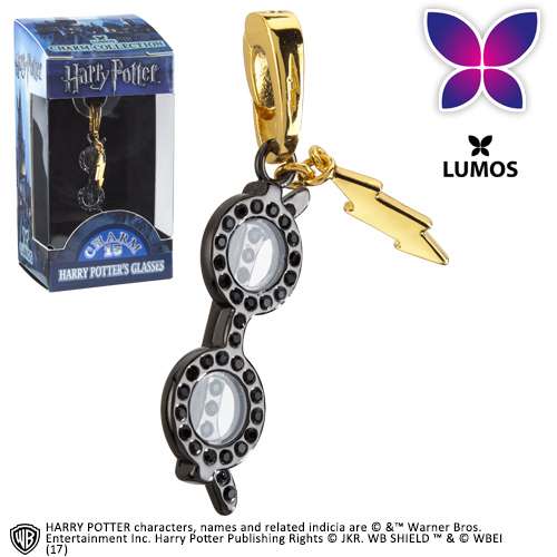 HP Lumos Harrys Glasögon Charm - Magisk Detalj för Din Samling noble collections