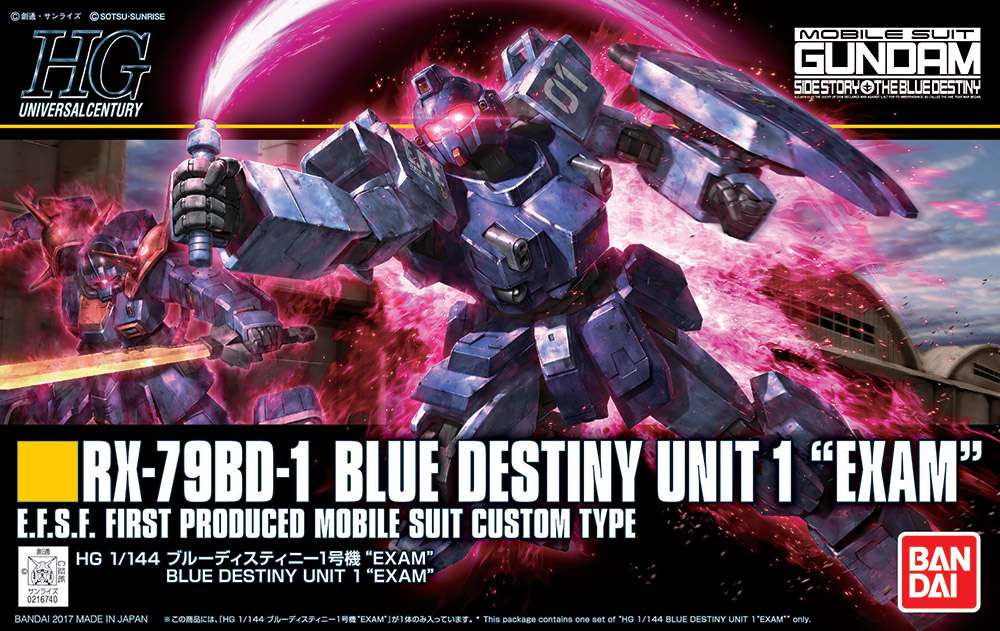 HG Blue Destiny Unit 1 Exam 1/144 bandai model kit gunpla