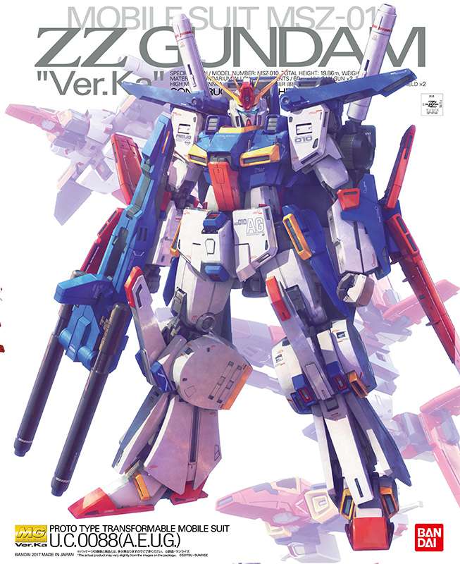 MG Gundam ZZ Ver Ka 1/100 – Professionell Modellbyggsats bandai model kit gunpla